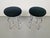 Vintage Uri Stools with Waved Chrome Legs and Black Seats by Per Ivar Ledang for Ikea, 1995, Set of 2 For Sale - Image 6 of 11