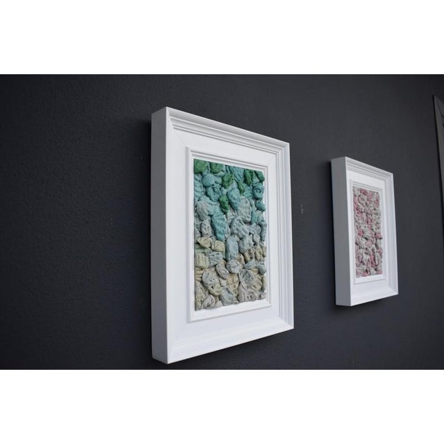 María Magán, Wall Mounted Sculpture with Mint Green Chewing Gum Forms, 2022, Wood For Sale - Image 10 of 11