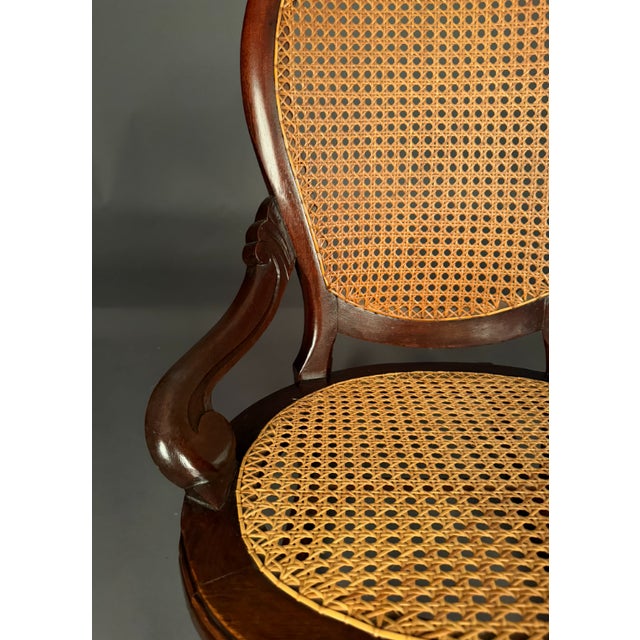 American Victorian Walnut Cane Side Chair (Circa 1880) For Sale - Image 13 of 13