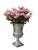 A striking pair of large pedestal urns crafted in substantial polished aluminum. With the Polished Aluminum Urns, bring...