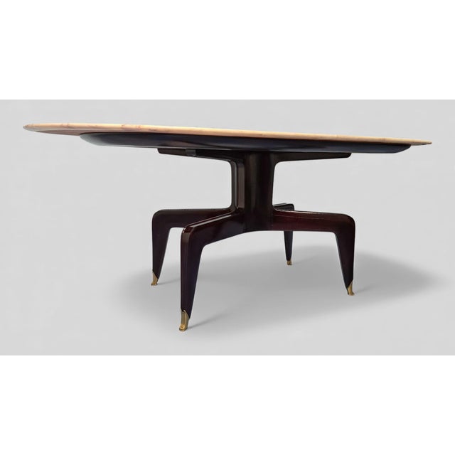 1950s Mid-Century Modern Italian Marble Dining Table by Melchiorre Bega, 1957 For Sale - Image 5 of 18