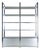 Steel Bookcase with Glass Shelves, 1970s For Sale