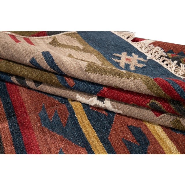 21st Century Modern Kilim Rug 8 '3'' X 9' 8'' For Sale In New York - Image 6 of 12