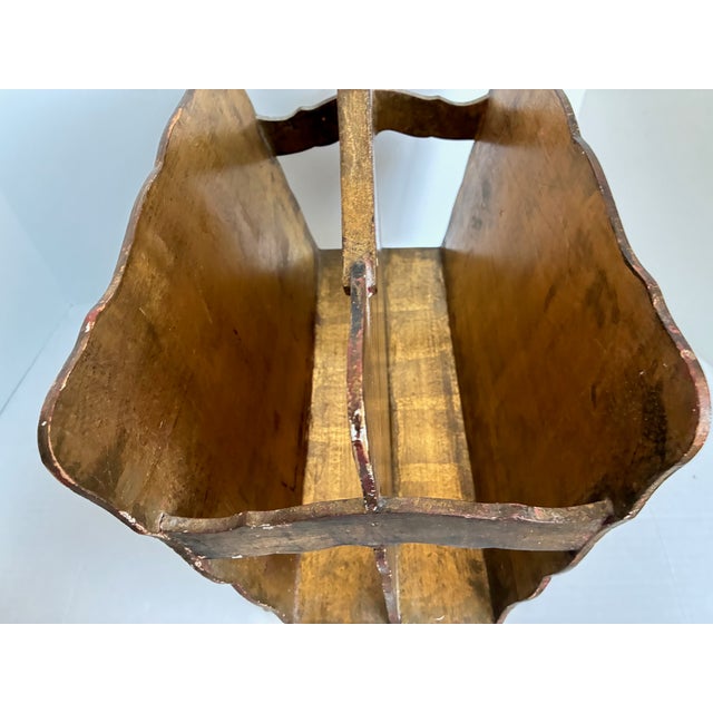 Hollywood Regency Vintage Italian Florentine Gilt Wood Magazine Rack - Mid Century For Sale - Image 3 of 9