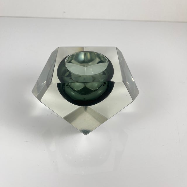 Gray Sommerso Ashtray in Murano Glass, Italy, 1970 For Sale - Image 8 of 12