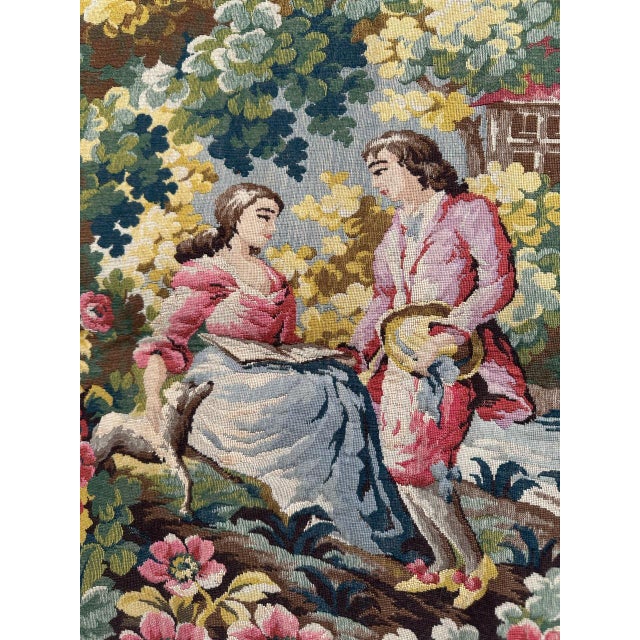 French Aubusson Style Jacquard Tapestry, 1950s For Sale - Image 10 of 18