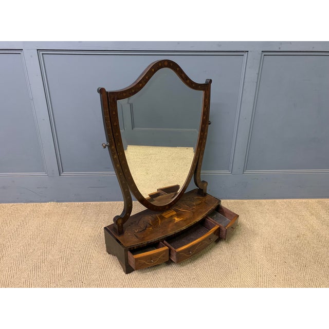 Large Scale Georgian Inlaid Toilet Mirror, 1800 For Sale - Image 10 of 13
