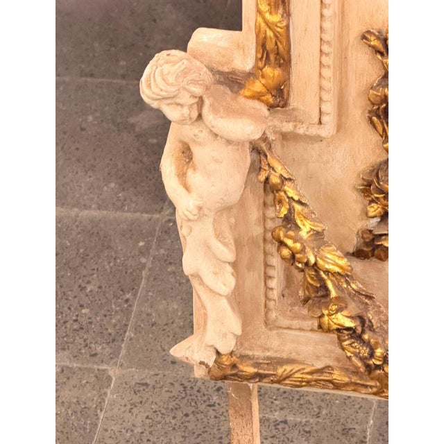 Vintage Grand French Rococo Portrait Wall Art 47 Tall For Sale - Image 4 of 10