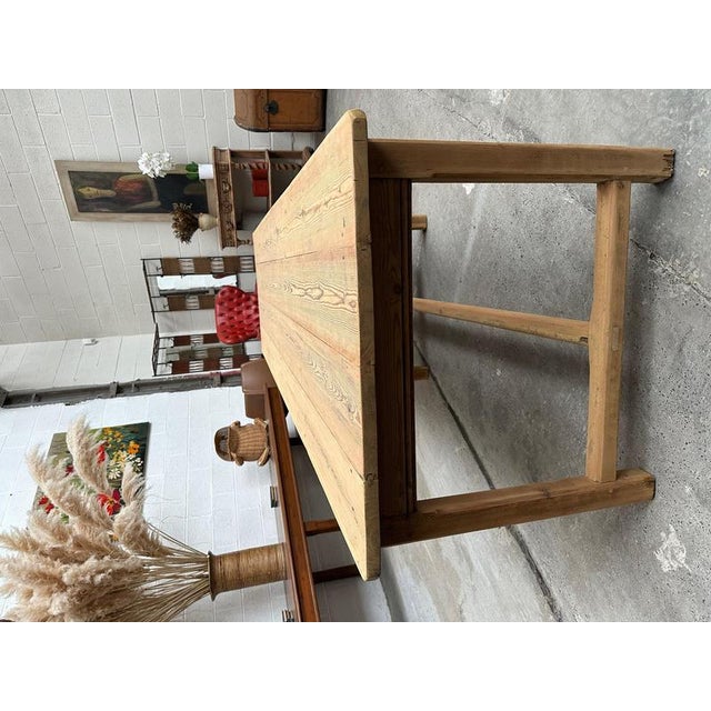 Large 20th Century Pine Community Table For Sale - Image 10 of 16
