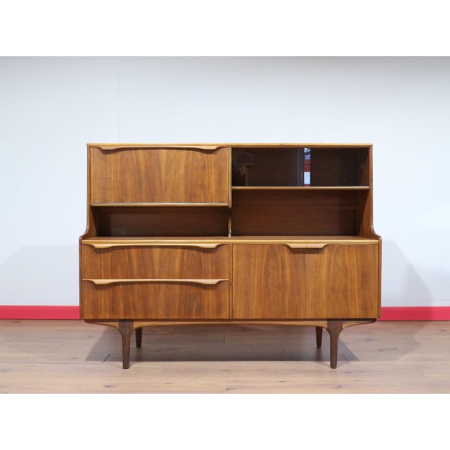 Mid-Century Modern Mid Century Modern Vintage Teak Credenza Buffet Hutch by S Form Danish Style For Sale - Image 3 of 15