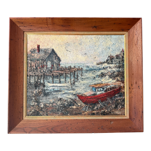 "Lobsterman's Cove" Oil Painting by Louis Pelky (1921–2015)