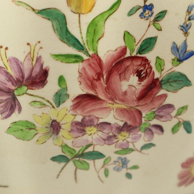 Large Polychrome Flower Cache Pot from Longchamp, France, 1890s For Sale - Image 17 of 18