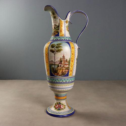 Brown Large Majolica Amphora from Deruta Manufacture For Sale - Image 8 of 13