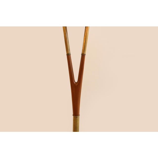 Wood Stilnovo for Domus Modernist Floor Lamp , Italy 1940's For Sale - Image 7 of 7
