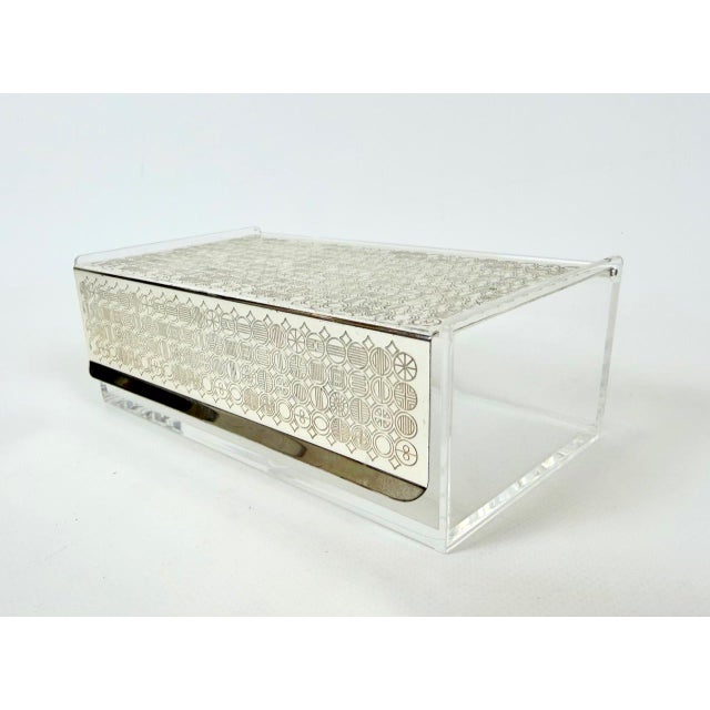 Postmodern Silver Plated and Acrylic Glass Vanity Box from WMF, 1980s For Sale - Image 11 of 12