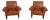 Pair of George Smith Butterfly Leather Club Chairs For Sale
