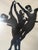 1980s Vintage Three Ballet Dancers Figural Painting on Paper, Framed Under Glass For Sale - Image 5 of 12
