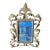 Vintage Ornate Cast Brass Art Nouveau Picture Frame Holds 4 X 6 Picture For Sale