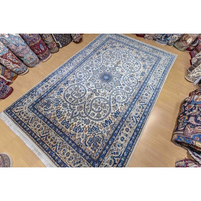 Vintage Nain Rug in Double Knot Wool For Sale - Image 11 of 18