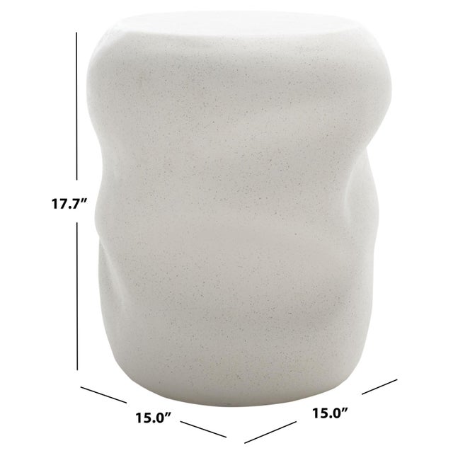 Contemporary Carrick Accent Table in White For Sale - Image 3 of 7