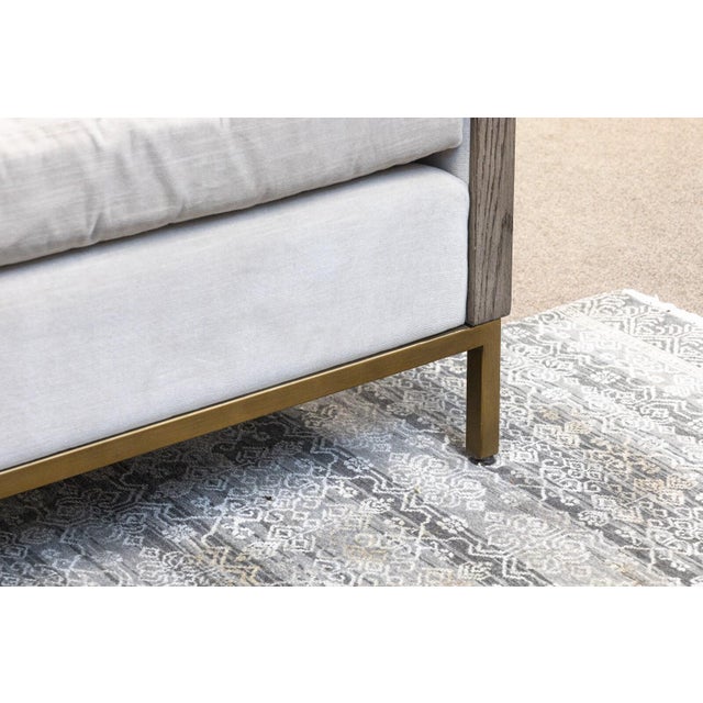 Pair of Century Furniture Monarch Wood Wrapped Contemporary Modern Armchairs For Sale - Image 11 of 12