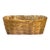 Large Vintage French Country Split Bamboo Storage Basket 32” Width For Sale
