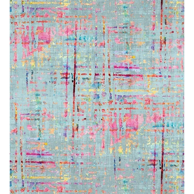 Nicolette Mayer through The House of Scalamandr�� Coco Wallcovering, Bleu For Sale