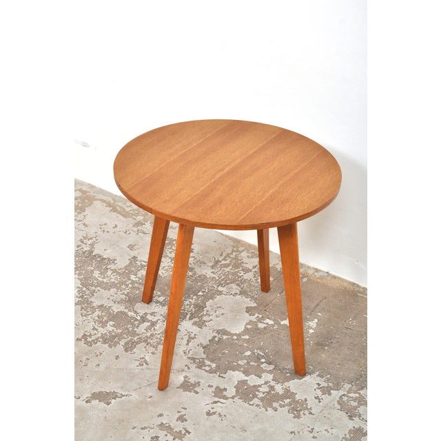 Vintage Side Table in Beech and Maple Wood, 1950s For Sale - Image 4 of 8