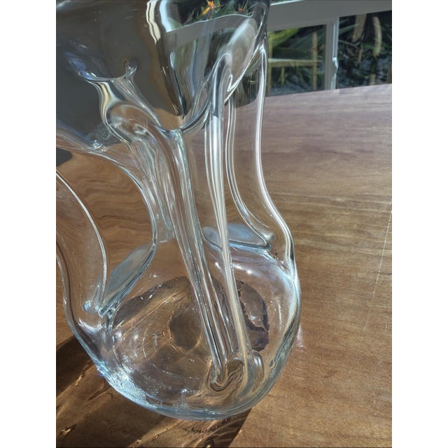 1970s Vintage Aalborg Akvavit Holmegaard Kluk Kluk Danish Glass Decanter w/ Stopper For Sale - Image 5 of 8