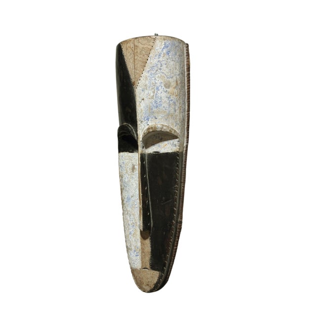 Vintage Large Fang Mask Elongated Face Gabon African Mask 32.25" H For Sale - Image 4 of 7
