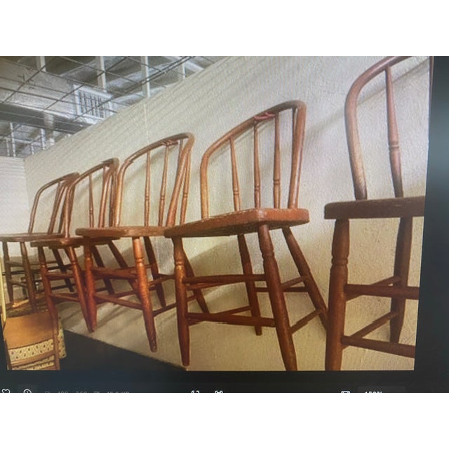 American Early 20th Century Antique Bow Back Chair For Sale - Image 3 of 3