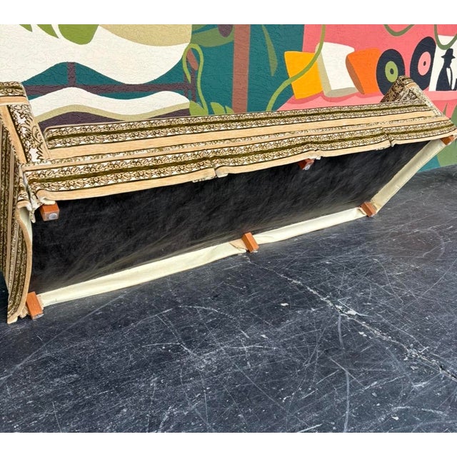 Mid Century Broyhill Velvet Sofa For Sale - Image 15 of 15