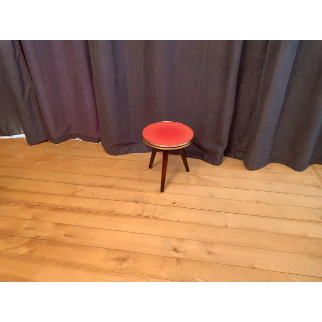 Brown Flower Side Table, 1960s For Sale - Image 8 of 9