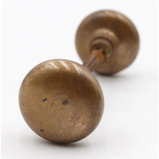 Traditional Vintage Corbin Brass Passage Door Knob & Plate Set For Sale - Image 3 of 11