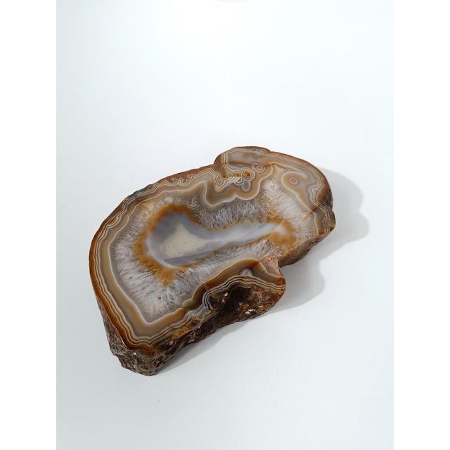Vintage Freeform Ashtray in Natural Carved Agate, 1970s For Sale - Image 12 of 17
