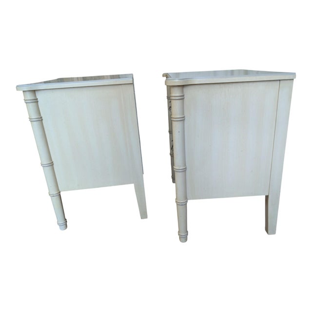 Ornamental & Decorative Materials Vintage Henry Link Bali Hai Faux Bamboo Nightstands, Pair of 2, Original Finish For Sale - Image 7 of 18