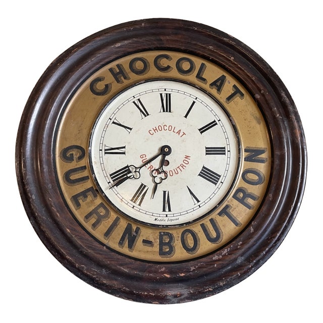 Vintage French Wall Clock from Guerin Boutron, 1930s For Sale