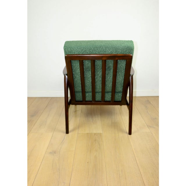 1970s Vintage PRL Lounge Chair in Green Boucle, 1970s For Sale - Image 5 of 12