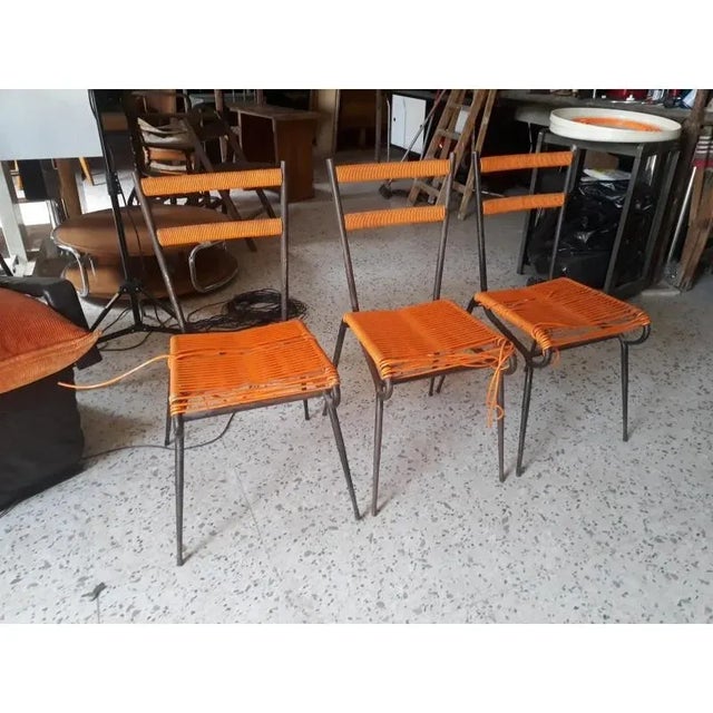 Metal Chair with Woven Plastic Seat, 1960s For Sale - Image 17 of 17