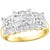 Three-Stone 1.5 Carat Diamond Cluster Cocktail 14 Karat Gold Ring For Sale - Image 10 of 18