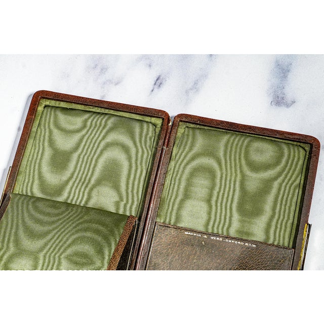 Handsome Antique Victorian Leather Sterling Silver Money Wallet Card Case For Sale - Image 10 of 16