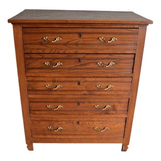 Antique Oak Chest of Drawers For Sale