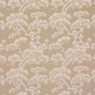 Schumacher Hinata Fabric In Neutral For Sale