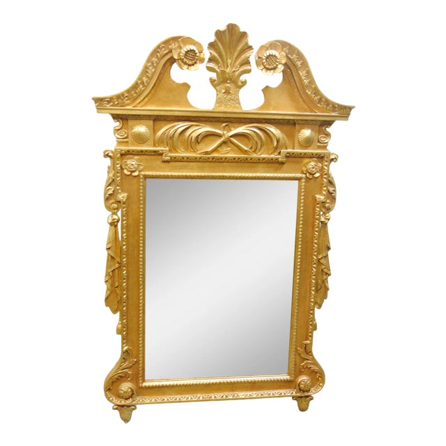 Friedman Brothers Georgian Style Gold Gilt Mirror For Sale