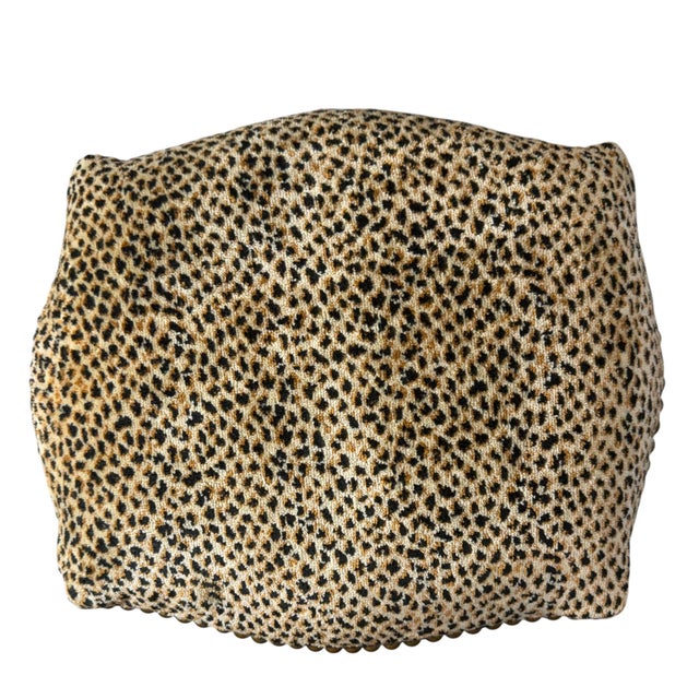 French Late 18th Century French Carved Wood Footstool With Scalamandré Cheetah Velvet For Sale - Image 3 of 8