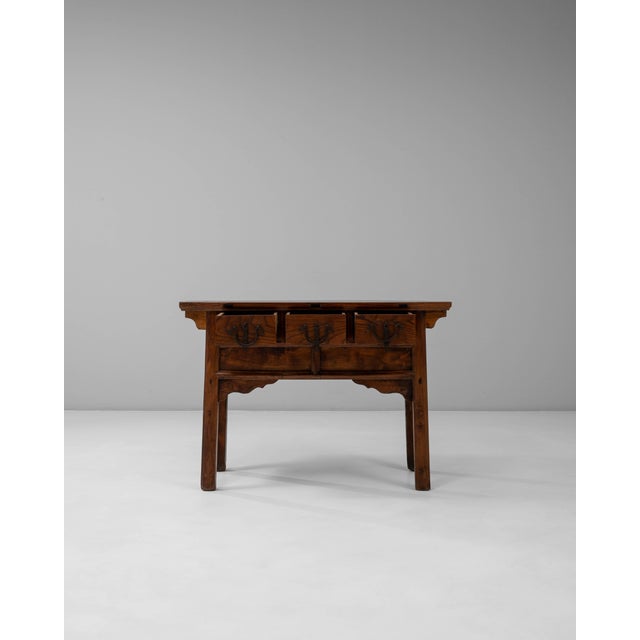 19th Century Chinese Provincial Wooden Console Table With Drawers For Sale - Image 17 of 18
