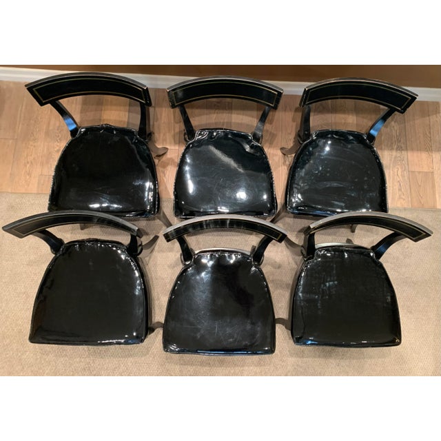 Mid-Century Modern Vintage Cane Seat Side Chairs- Set of 6 For Sale - Image 3 of 13