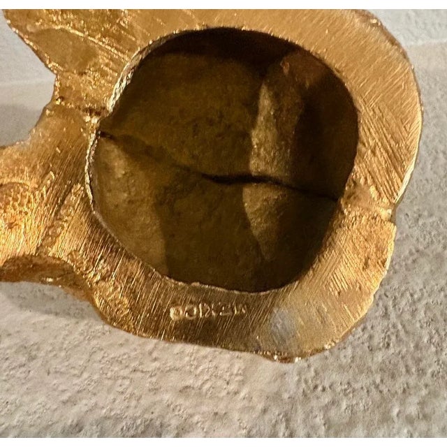 Gold Plated Bronze Frog, Perfect Paperweight or Coffee Table Accessory For Sale - Image 9 of 10