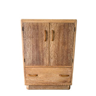 Limed Oak Tallboy Cabinet with Drawers, Great Britain, 1930s For Sale
