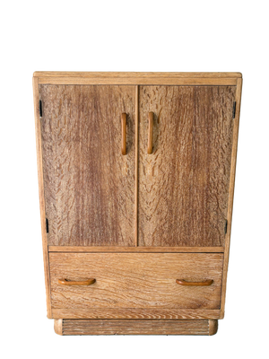 Limed Oak Tallboy Cabinet with Drawers, Great Britain, 1930s